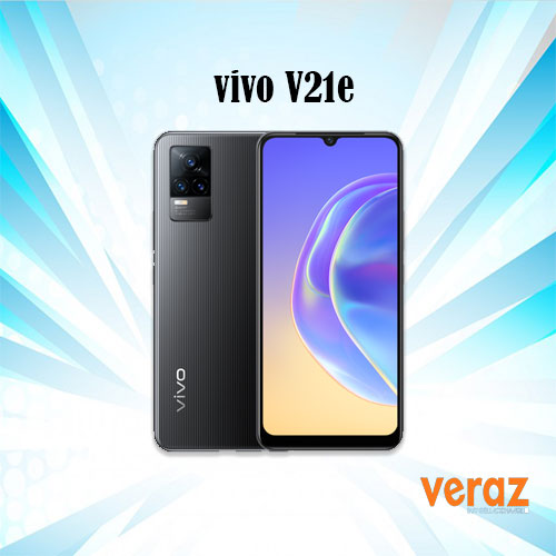Model: Vivo V21e Released: 2021,May 05 Weight: 171g(6.03oz) SIM: Dual SIM(Nano-SIM,dual stand-by)  Display Size: 6.44inches,100.1cm2(~83.5% screen-to-body ratio) Resolution: 1080x2400 pixels,20:9 ratio(~409 ppi density) OS: Android 11, Funtouch 11.1 MEMORY Card slot: No Internal: 128GB 8GB RAM Main CAMERA-Triple: 64MP,f/1.9,26mm(wide),1/1.72",0.8µm,PDAF,8MP,f/2.2,120˚,16mm(ultrawide),1/4.0",1.12µm,AF,2MP,f/2.4,(macro) Features: LED flash,HDR,panorama Video: 4K@30fps,1080p@30/60fps,gyro-EIS SELFIE CAMERA-Single: 44MP,f/2.0,(wide),AF WLAN: Wi-Fi 802.11 a/b/g/n/ac,dual-band,Wi-Fi Direct,hotspot  Bluetooth: 5.1,A2DP,LE Colors: Diamond Flare,Roman Black.