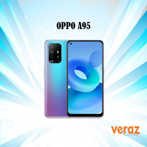 Model: Oppo A95 Released:  2021, November 16 CPU: Octa-core (4x2.0 GHz Kryo 260 Gold & 4x1.8 GHz Kryo 260 Silver) Weight: 175 g (6.17 oz) SIM: Dual SIM (Nano-SIM, dual stand-by) Display Size: 6.43 inches, 99.8 cm2 (~84.4% screen-to-body ratio) OS: Android 11, ColorOS 11.1 MEMORY Card slot: microSDXC  Internal: 128GB 8GB RAM, 256GB 8GB RAM Mian CAMERA-Triple: 48 MP, f/1.7, 26mm (wide), 1/2.0", 0.8µm, PDAF 2 MP, f/2.4, (macro) 2 MP, f/2.4, (depth) Video: 1080p@30fps SELFIE CAMERA-Single: 16 MP, f/2.4, 27mm (wide), 1/3.06", 1.0µm BATTERY	Type: Li-Po 5000 mAh, non-removable Colors: Glowing Starry Black, Glowing Rainbow Silver.